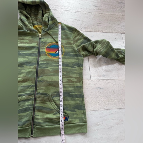 Aviator Nation Green Camo Zip Up Hoodie Logo XXL - Picture 8 of 10